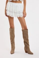 Colette Tiered Lace Trim Skort Mini Skirt