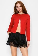 Reese Satin Lace Trim Shorts