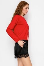 Reese Satin Lace Trim Shorts