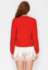 Reese Satin Lace Trim Shorts