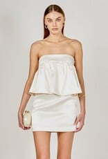 Calise Satin Strapless Mini Dress