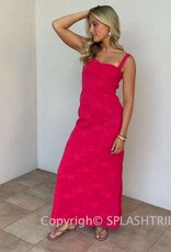 Evie Floral Embroidered Tie Back Maxi Dress