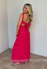 Evie Floral Embroidered Tie Back Maxi Dress