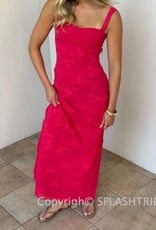 Evie Floral Embroidered Tie Back Maxi Dress