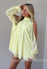 Celine Chiffon Long Sleeve Flowy Mini Dress