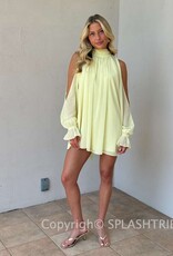 Celine Chiffon Long Sleeve Flowy Mini Dress
