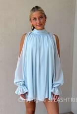 Celine Chiffon Long Sleeve Flowy Mini Dress