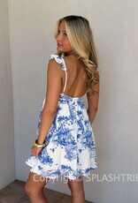 Peaceful Lodge Bra Cup Ruffle Shoulder Mini Dress