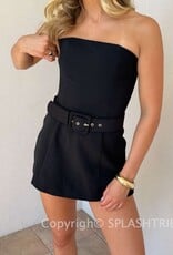 Ava Strapless Belted Skort Mini Dress