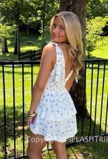 Thick Tie Strap Tiered Mini Dress