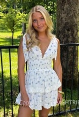 Thick Tie Strap Tiered Mini Dress