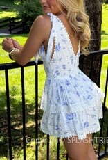 Thick Tie Strap Tiered Mini Dress