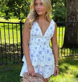 Thick Tie Strap Tiered Mini Dress