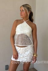 Ibiza Pearl Sequin Halter Top
