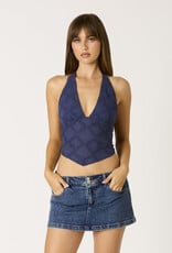 Vidan Pointed Hem Halter Top