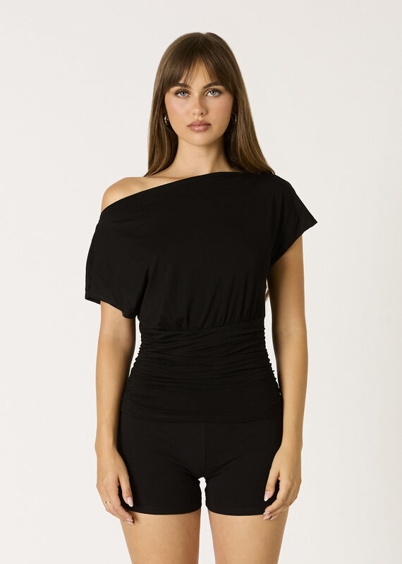 Gigi Off Shoulder Ruched Waist Top