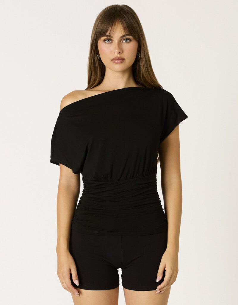 Gigi Off Shoulder Ruched Waist Top