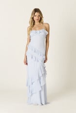 Eva Chiffon Cami Strap Ruffle Maxi Dress