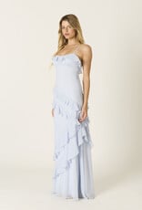 Eva Chiffon Cami Strap Ruffle Maxi Dress