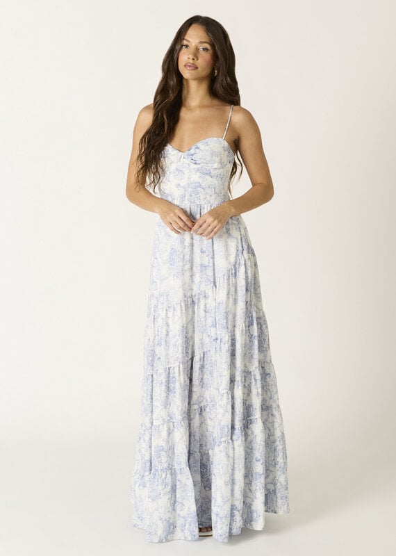 Cami Strap Tiered Toile Maxi Dress