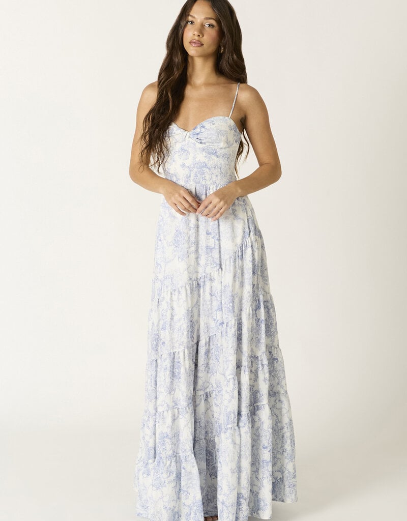 Cami Strap Tiered Toile Maxi Dress