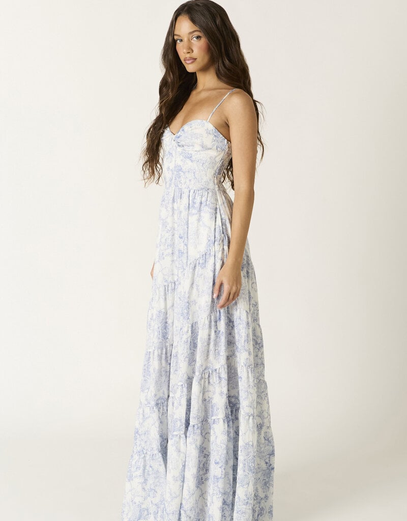 Cami Strap Tiered Toile Maxi Dress