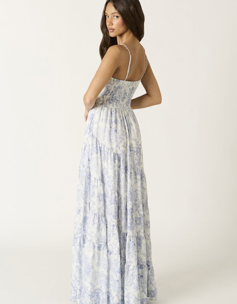 Cami Strap Tiered Toile Maxi Dress