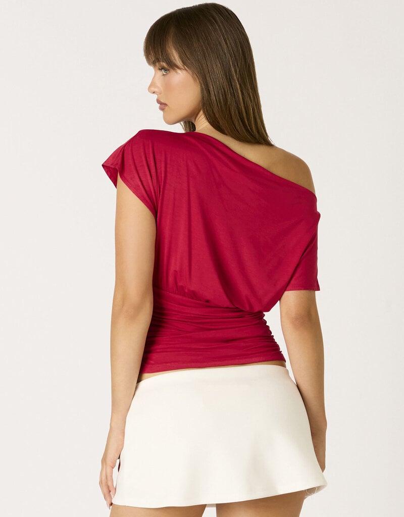 Gigi Off Shoulder Ruched Waist Top