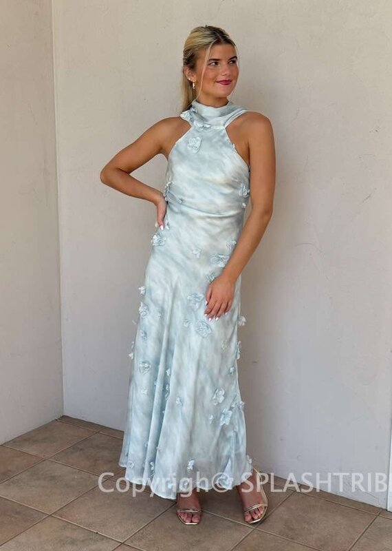 ASTR Ashley 3D Applique Maxi Dress