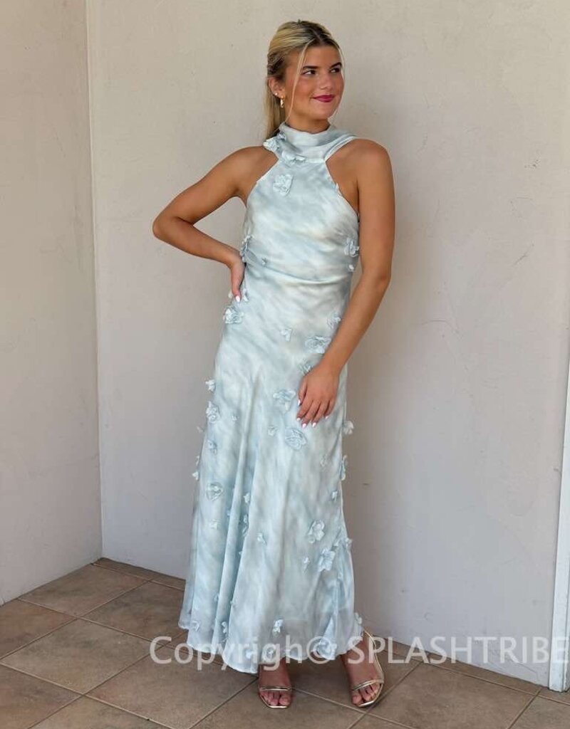 ASTR Ashley 3D Applique Maxi Dress