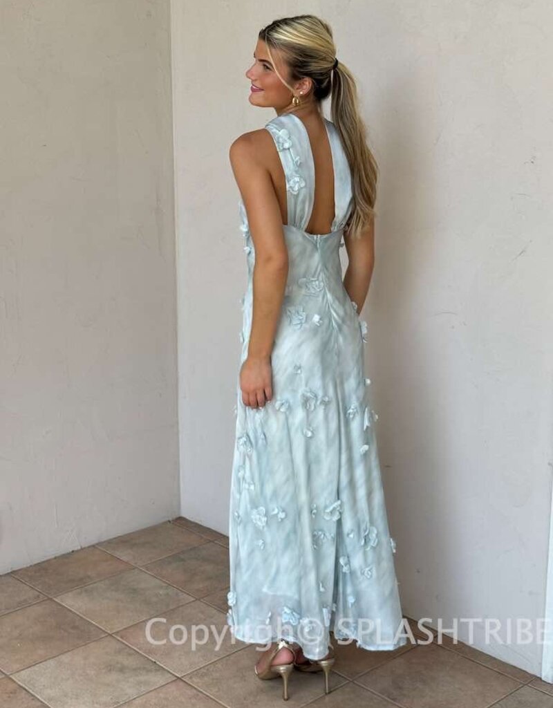 ASTR Ashley 3D Applique Maxi Dress