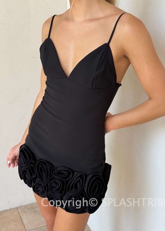 Rose Hem Mini Dress