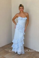 Eva Chiffon Cami Strap Ruffle Maxi Dress