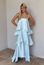 Elliatt Tilly Tiered Satin Maxi Dress