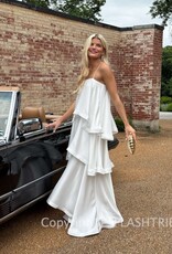 Elliatt Tilly Tiered textured Satin Maxi Dress