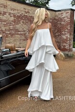 Elliatt Tilly Tiered textured Satin Maxi Dress
