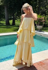 Elliatt Tilly Tiered Textured Satin Maxi Dress