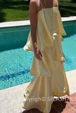 Elliatt Tilly Tiered Textured Satin Maxi Dress