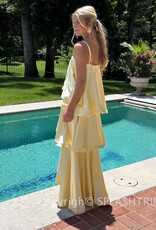 Elliatt Tilly Tiered Textured Satin Maxi Dress