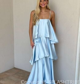 Elliatt Tilly Tiered Textured Satin Maxi Dress