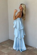 Elliatt Tilly Tiered Textured Satin Maxi Dress