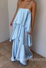 Elliatt Tilly Tiered Textured Satin Maxi Dress