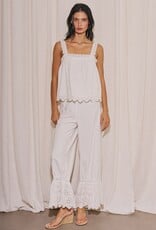 Victoria Eyelet Scallop Edge Pant