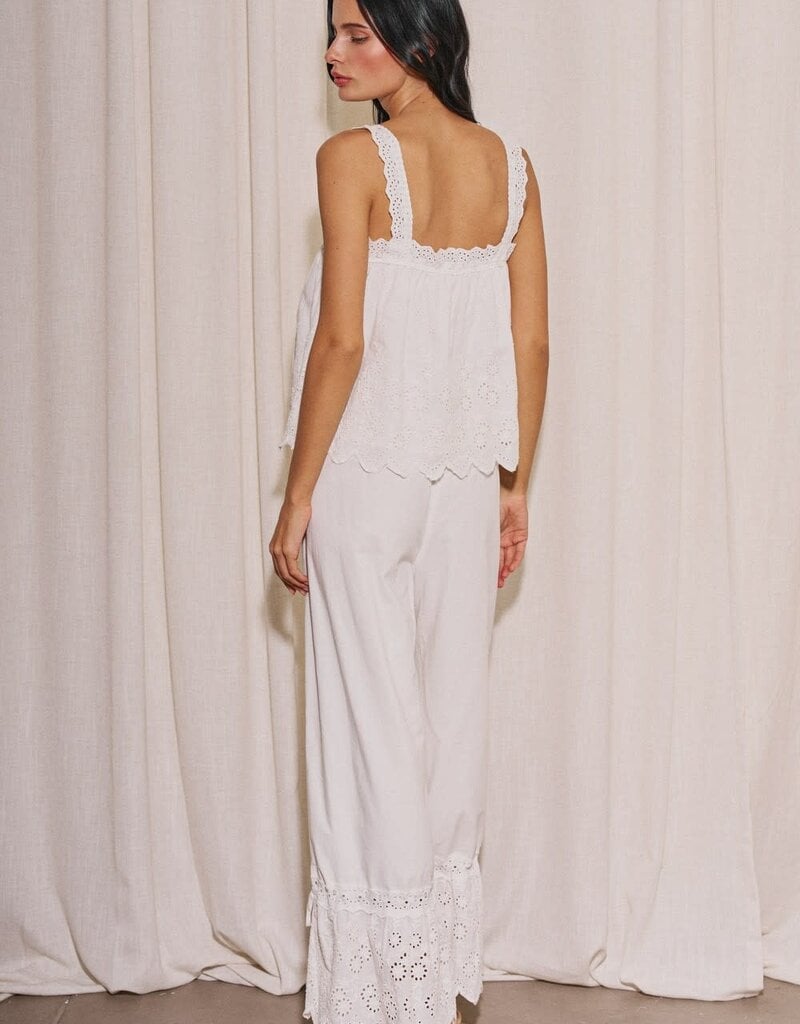 Victoria Eyelet Scallop Edge Pant