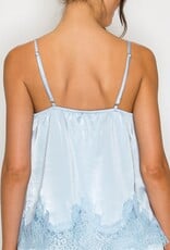 Ella Satin Lace Trim Camisole Top