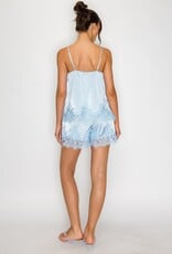 Ella Satin Lace Trim Shorts
