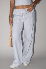 Seersucker Striped Drawstring Pants