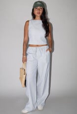 Seersucker Striped Drawstring Pants