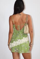 Floral Asymmetrical Lace Trim Cami Top