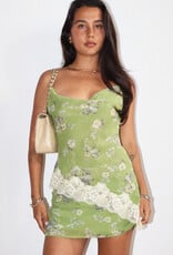 Floral Asymmetrical Lace Trim Cami Top